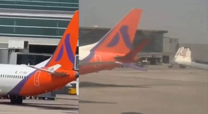 दिल्ली अंतरराष्ट्रीय एयरपोर्ट पर हादसा टला,दो विमानों की आपस में टक्कर रनवे पर आपस में टकर