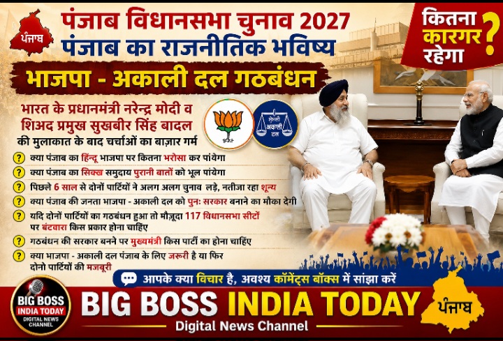 पंजाब का राजनीतिक भविष्य और भाजपा-अकाली दल गठबंधन पर चर्चाएं तेज