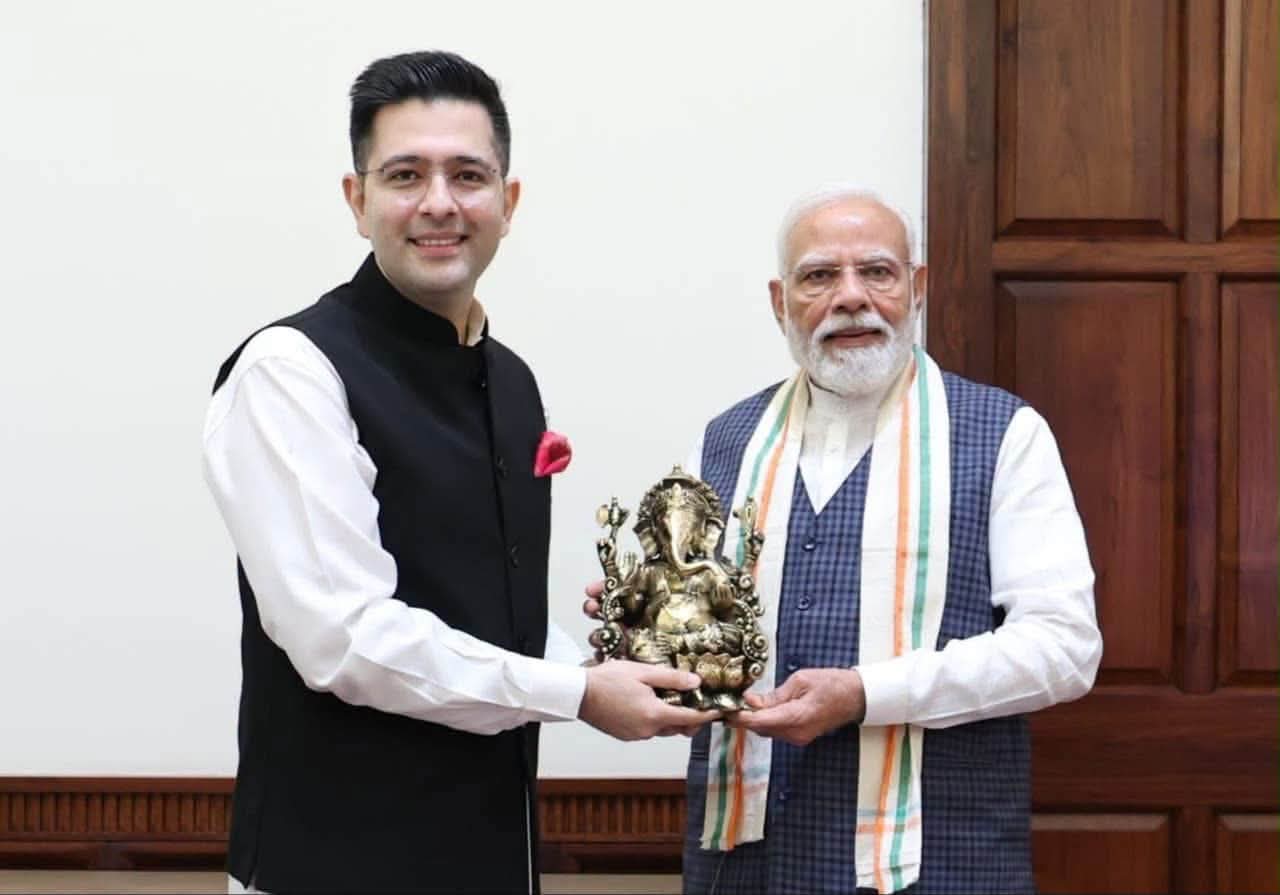 प्रधानमंत्री नरेन्द्र मोदी से मिले राज्यसभा सांसद राघव चड्डा